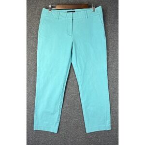Piazza Sempione Kim Turquoise Cropped Pants Luxury Womens Size 46 US 10‎